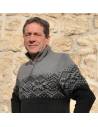 Pull laine à jacquard nordique homme
