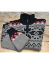 PULLOVERS Nordic man wool Jacquard beige