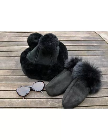 Chapeau Volant En Peau De Mouton Véritable - Taille Unique Pour Homme - Neuf Sans étiquette