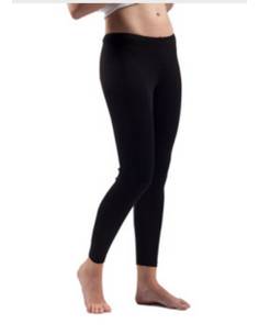 Woman black, off-white Wool and Silk leggings 2
