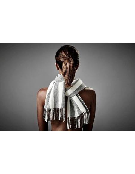 Bufandas de alpaca bebé lana gris crudo