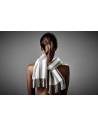 Baby alpaca wool scarves gray off white