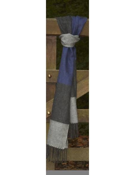 Echarpes laine baby ALPAGA gris bleu 091