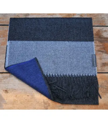 Baby alpaca wool scarves gray blue