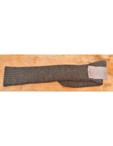 Chaussettes Femme hautes laine 95 % chaude gris