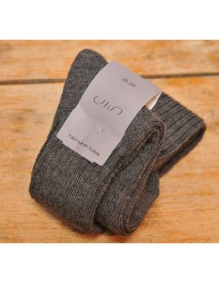Chaussettes Femme hautes laine 95 % chaude gris