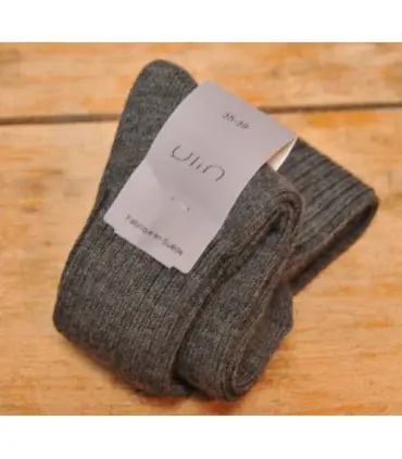 Chaussettes Femme hautes laine 95 % chaude gris