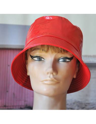 Chapeau de pluie Femme Bob imperméable aspect ciré