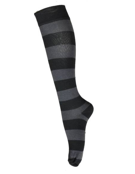 striped knee-highs violet purple womens socks cotton