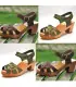 Women Swedish wood Sandals highheels nubuck leather buckle