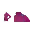 Damen Polo-shirt  reine Merinowolle Langarm purple
