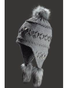 peruvian mottled wool beanie fleece lined 2
