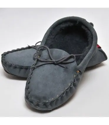 Men's slippers moccasin in guenuine lambskin