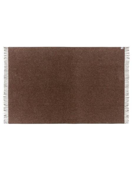 Plaid laine Alpaga et pure laine vierge marron