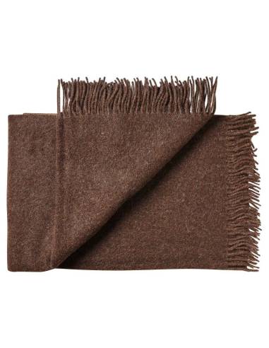 Plaid pure Virgin wool and alpaca off white 