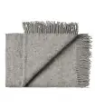 Plaid gris argent en pure laine vierge scandinave