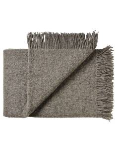 Plaids gris et écru en pure laine scandinave 