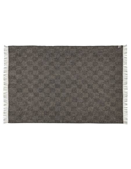 Plaids gris et écru en pure laine scandinave 