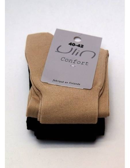 Chaussettes femme non comprimantes coton noir