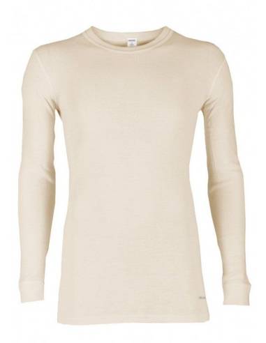 Maillot homme en pure laine mérinos manches longues ecru
