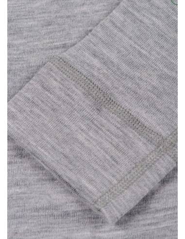Maillot homme en pure laine mérinos manches longues gris