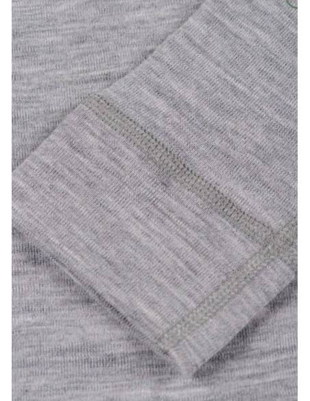 Maillot homme en pure laine mérinos manches longues gris