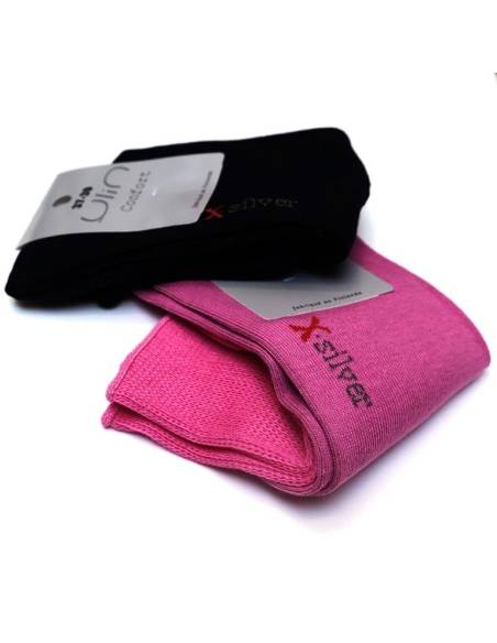 Chaussettes femme non comprimantes coton et X silver 