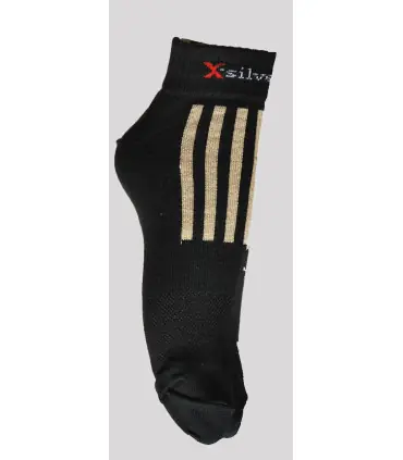 Socken mit X Silber und Merino Wolle 