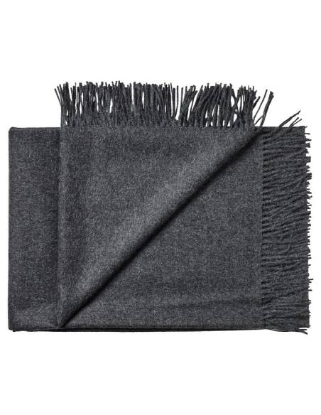 Plaid pur laine Baby alpaga gris anthacite