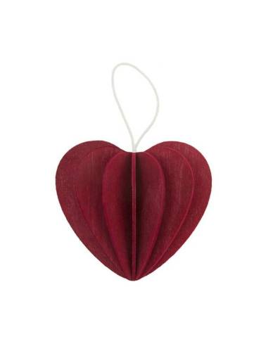 Decoración de madera corazón y postal abedul LOVI