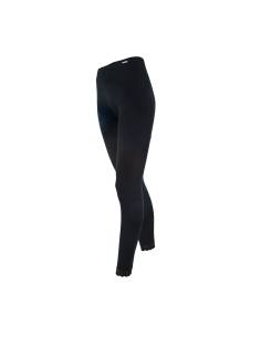 Woman black, off-white Merino Wool leggings, lace