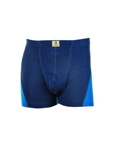 Boxer homme en pure laine mérinos marine et bleu