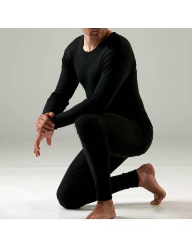 Maillot homme en pure laine et soie noir