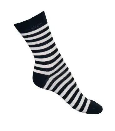 chaussettes rayées noir et blanc