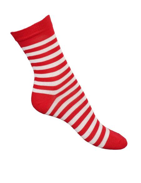 Chaussettes colorées à rayures en coton