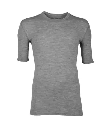 Grey men t-shirt pure Merino Wool