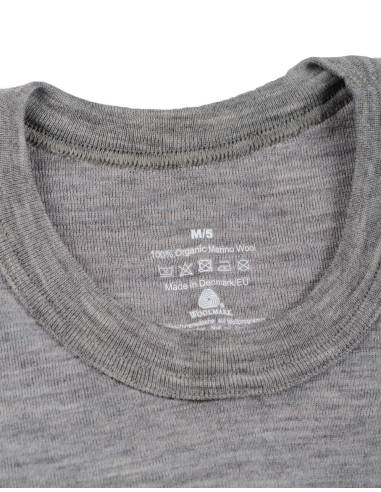Grey men t-shirt pure Merino Wool
