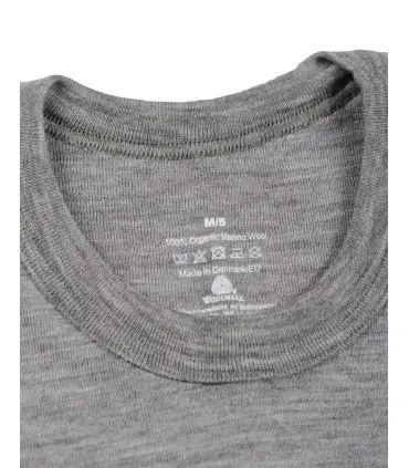 Camiseta manga corto  gris Lana Merino