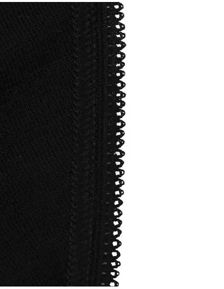 Culotte femme haute pure laine mérinos noir