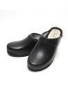 Schwedische clogs Holz und Leder für Herren