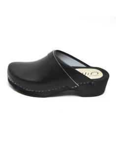 Men's Swedish Clogs leather and wood  2