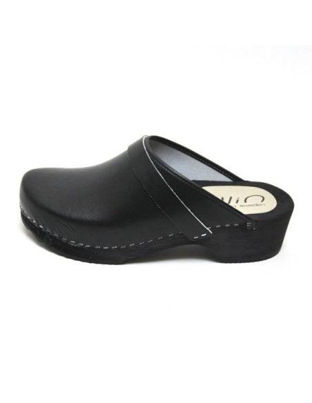 Men's Swedish Clogs leather and wood 