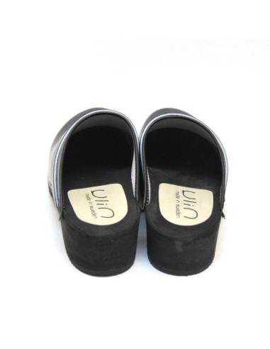 Schwedische clogs Holz und Leder für Herren