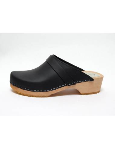 zuecos de madera suecas de cuero vegetal nubuck  hombre