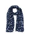Large flowers poppies pure cotton scarf
