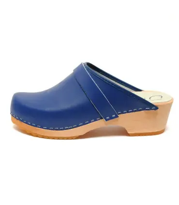 Men's Swedish Clogs leather and wood 