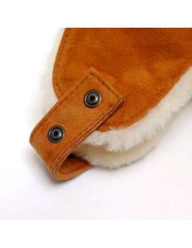 Chapkas Aviator genuine Sheepskin sand