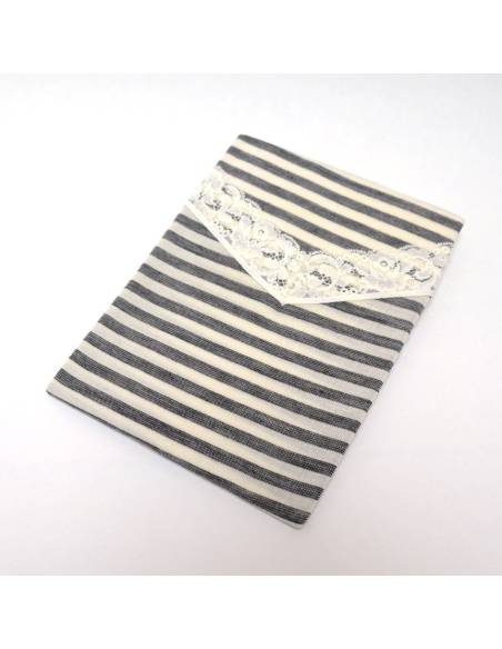 Caraco femme laine et soie ecru gris
