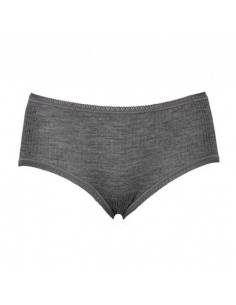 Women panty midi in pure merino wool grey or black