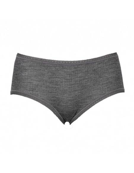 Culotte femme midi pure laine mérinos gris 